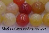 CRO1164 15.5 inches 12mm round golden silk jade beads wholesale