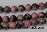 CRO121 15.5 inches 8mm round rhodonite gemstone beads wholesale