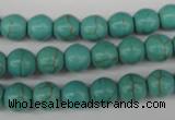 CRO133 15.5 inches 8mm round synthetic turquoise beads wholesale