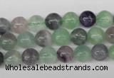 CRO136 15.5 inches 8mm round fluorite gemstone beads wholesale