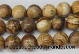 CRO181 15.5 inches 10mm round picture jasper beads wholesale