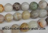 CRO199 15.5 inches 10mm round bamboo leaf agate beads wholesale