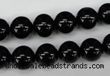 CRO203 15.5 inches 10mm round black agate beads wholesale