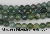 CRO22 15.5 inches 6mm round moss agate gemstone beads wholesale