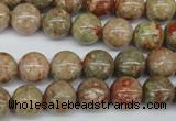 CRO243 15.5 inches 10mm round Chinese unakite beads wholesale