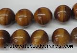 CRO299 15.5 inches 12mm round yellow tiger eye beads wholesale