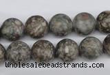 CRO325 15.5 inches 12mm round Chinese leopard skin jasper beads wholesale