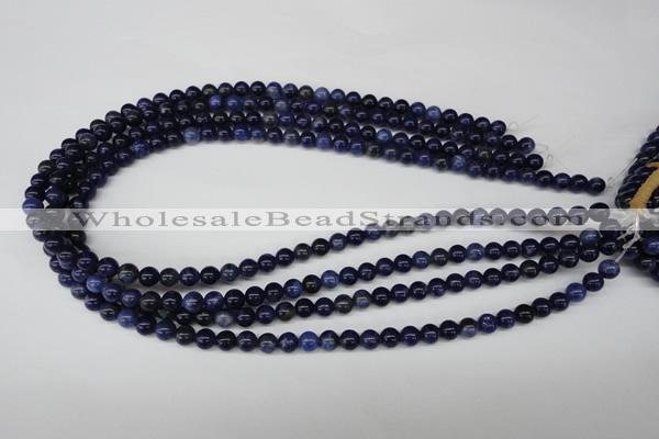 CRO34 15.5 inches 6mm round sodalite gemstone beads wholesale