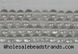 CRO35 15.5 inches 6mm round white crystal beads wholesale