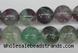 CRO354 15.5 inches 12mm round fluorite gemstone beads wholesale