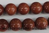 CRO394 15.5 inches 14mm round goldstone beads wholesale