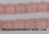 CRO397 15.5 inches 14mm round rose quartz beads wholesale