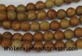 CRO41 15.5 inches 6mm round grain stone beads wholesale