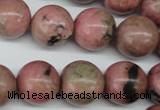 CRO427 15.5 inches 16mm round rhodochrosite beads wholesale