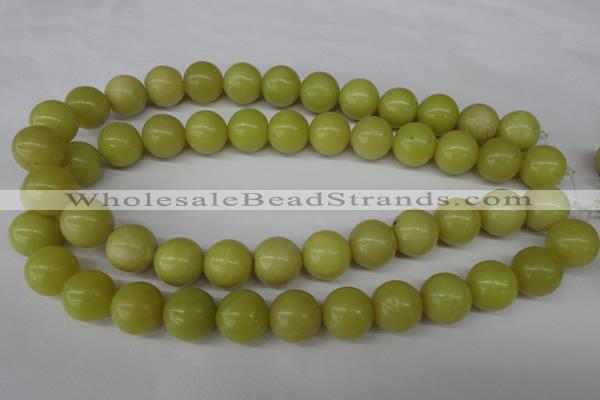 CRO440 15.5 inches 16mm round lemon jade beads wholesale