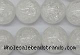 CRO497 15.5 inches 18mm round crack rock crystal beads wholesale