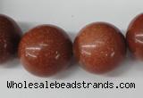 CRO543 15.5 inches 20mm round goldstone beads wholesale