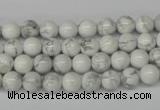 CRO55 15.5 inches 6mm round white howlite turquoise beads wholesale