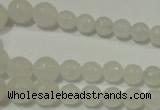 CRO712 15.5 inches 6mm – 14mm faceted round candy jade beads