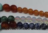 CRO727 15.5 inches 6mm – 14mm faceted round mixed gemstone beads