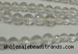 CRO741 15.5 inches 6mm – 14mm faceted round white crystal beads