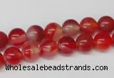 CRO80 15.5 inches 8mm round red agate gemstone beads wholesale