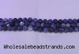 CRO800 15.5 inches 4mm round matte sodalite gemstone beads