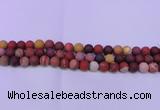 CRO820 15.5 inches 4mm round matte mookaite beads