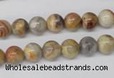 CRO84 15.5 inches 8mm round crazy lace agate beads wholesale