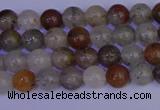 CRO890 15.5 inches 4mm round mixed lodalite quartz beads wholesale