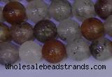 CRO892 15.5 inches 8mm round mixed lodalite quartz beads wholesale