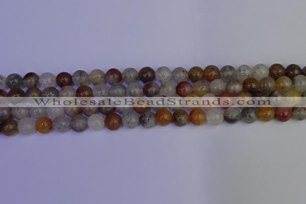 CRO892 15.5 inches 8mm round mixed lodalite quartz beads wholesale