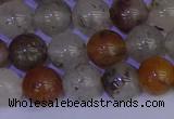 CRO893 15.5 inches 10mm round mixed lodalite quartz beads wholesale