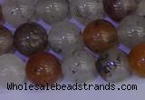 CRO894 15.5 inches 12mm round mixed lodalite quartz beads wholesale