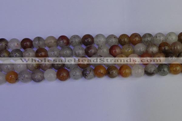 CRO895 15.5 inches 14mm round mixed lodalite quartz beads wholesale