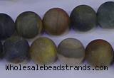 CRO913 15.5 inches 10mm round matte golden pietersite beads