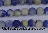 CRO951 15.5 inches 6mm round matte sodalite beads wholesale