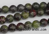 CRO97 15.5 inches 8mm round dragon blood jasper beads wholesale