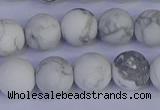 CRO984 15.5 inches 12mm round matte white howlite beads wholesale