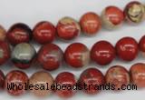 CRO99 15.5 inches 8mm round red jasper beads wholesale