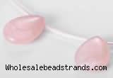 CRQ04 18*25mm flat teardrop A grade natural rose quartz beads