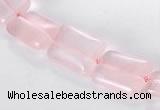 CRQ07 10*14mm rectangle A grade natural rose quartz beads