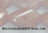 CRQ103 15.5 inches 30*40mm twisted teardrop natural rose quartz beads