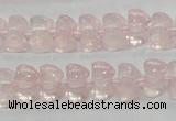 CRQ105 15.5 inches 7*11mm double heart natural rose quartz beads