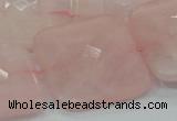 CRQ110 15.5 inches 30*30mm faceted square natural rose quartz beads