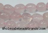 CRQ112 15.5 inches 10*13mm nugget natural rose quartz beads