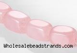 CRQ13 10*14mm cuboid A grade natural rose quartz beads Wholesale