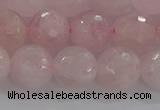 CRQ131 15.5 inches 10mm faceted round natural rose quartz beads