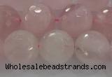 CRQ132 15.5 inches 12mm faceted round natural rose quartz beads