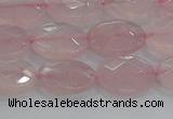 CRQ145 15.5 inches 8*10mm faceted oval natural rose quartz beads